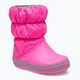 Crocs Winter Puff Kids electric pink/light grey gyerek hótaposó 8