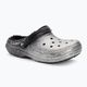 Crocs Classic Glitter bélelt Clog fekete/ezüst flip-flopok