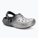 Crocs Classic Glitter bélelt Clog fekete/ezüst flip-flopok 2