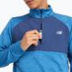 Férfi New Balance Athletics Heat Grid 1/2 Zip heron kék futás hosszú ujjú 5