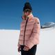 Női Rossignol Shiny Bomber pasztell rózsaszínű pehelypaplan kabát 16