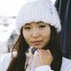 Női snowboard sapka ROXY Chloe Kim Beanie világos fehér 8