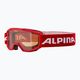 Gyermek síszemüveg Alpina Piney red matt/orange 6