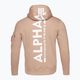 Férfi Alpha Industries Back Print Zip melegítő pulóver poros korall színben 2