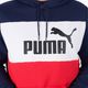 Férfi Puma Ess+ Colorblock kapucnis pulóver tengerészkék és piros színben 4