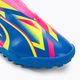 PUMA Match Ll Energy TT + Mid Jr gyermek focicipő világító rózsaszín/ultrakék/sárga figyelmeztetés 7