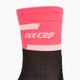 CEP női kompressziós futó zokni 4.0 Mid Cut rózsaszín/fekete 3