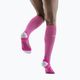 CEP Ultrakönnyű rózsaszín/sötétvörös női kompressziós futó zokni 5