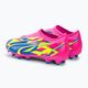 PUMA Ultra Match Ll Energy FG/AG Jr gyermek focicipő világító rózsaszín/ultrakék/sárga figyelmeztetés 3