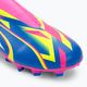 PUMA Ultra Match Ll Energy FG/AG Jr gyermek focicipő világító rózsaszín/ultrakék/sárga figyelmeztetés 7