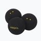 Karakal Elite Double Yellow Dot squash labdák 12 db fekete. 2
