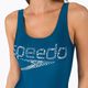 Női Speedo Logo Deep U-Back egyrészes fürdőruha kék 68-12369G711 8