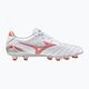 Férfi Mizuno Morelia Neo IV Pro MD labdarúgó cipő fehér/ ragyogó piros/ forró korall 2