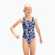 Speedo Digital Allover Leaderback gyermek egyrészes fürdőruha kék/fekete 8-1237714743 3