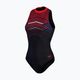 Speedo női egyrészes fürdőruha Digital Placement Hydrasuit fekete-piros 8-1244515213 4