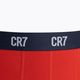 Férfi CR7 Basic Trunk boxeralsó 3 pár szürke melange/piros/tengerészkék 7