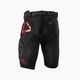 Leatt Impact 3DF 5.0 férfi kerékpáros rövidnadrág protektorokkal fekete/piros 5019000321 2