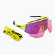 Bliz Breeze S3+S1 matt neon sárga/barna lila multi/rózsaszín kerékpáros védőszemüveg