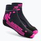 Női futó zokni X-Socks Run Speed Two 4.0 dolomit szürke/neon flamingó