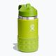 Hydro Flask széles szájú, szalmaszíves fedéllel és bakanccsal 355 ml-es termálpalack zöld W12BSWBB318 2
