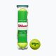 Gyermek teniszlabda szett Wilson Starter Play Green 4 db sárga WRT137400