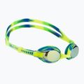 TYR Swimple Tie Dye tükrös arany/zöld/kék gyermek úszószemüveg