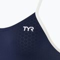 Női egyrészes fürdőruha TYR Hexa Cutoutfit navy/white 3
