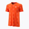 Wilson PWR SMLS Henley III narancssárga WRA804501 Férfi teniszpóló Wilson PWR SMLS Henley III narancs
