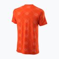 Wilson PWR SMLS Henley III narancssárga WRA804501 Férfi teniszpóló Wilson PWR SMLS Henley III narancs 2