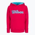 Wilson gyermek tenisz pulóver Script Cotton PO Hoody rózsaszín WRA769221