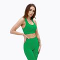 Női edzőmelltartó Gym Glamour push up dzsungel zöld 376