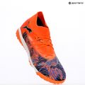 PUMA Future 8 Match Creativity TT narancssárga mák/fekete/sötét ametiszt/elektromos borsmenta gyermek focicipő 9
