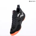Mizuno Wave Dimension röplabda cipő fekete/neonlámpa/páva kék 9