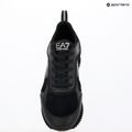 EA7 Emporio Armani fekete-fehér szarvasbőr tripla fekete micropunch cipők 11