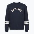 Férfi pulóver GAP Logo Piping Crewneck blue navy