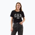 Női póló GAP Logo Slub Tee black