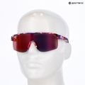 Napszemüveg Red Bull SPECT Dakota matt blue-burgundy pattern/smoke red-purple mirror 7
