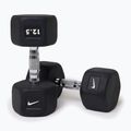 Gumírozott kézisúlyzó Nike Strength Hex Dumbbell 12,5 kg black/white