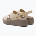 Női Crocs Brooklyn Met Low Wedge fém pezsgő színű szandálok 3