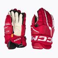 CCM Tacks XF Pro SR piros/fehér jégkorong kesztyű