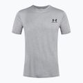 Férfi Under Armour Sportstyle Left Chest SS steel light heather/fekete edzőpóló 4