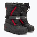 Sorel Flurry Dtv gyermek hócsizma fekete/világos piros 4