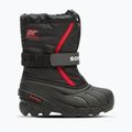 Sorel Flurry Dtv gyermek hócsizma fekete/világos piros 7