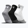 Under Armour Heatgear Quarter sportzokni 3 pár szürke/fekete/fehér 1353262 2