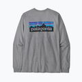 Férfi Patagonia P-6 Logo Responsibili gravel heather longsleeve 4