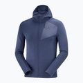 Férfi Salomon Outline FZ Hoodie fleece pulóver sötétkék LC1712100