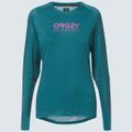 Női kerékpáros mez Oakley WMNS Factory Pilot LS zöld FOA500224
