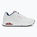 SKECHERS Uno Stand On Air női cipő fehér durabuck/navy/piros szegély/mesh 2