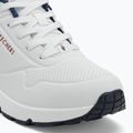 SKECHERS Uno Stand On Air női cipő fehér durabuck/navy/piros szegély/mesh 7