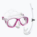 Gyermek snorkel szett Mares Tapu Jr pink/white/clear